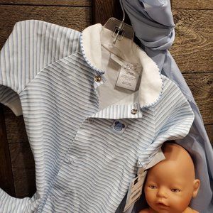 Bright Future Footed Sleeper 6-9M Striped One Piece Pajamas Baby NWT